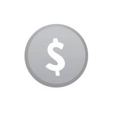 Obraz premium Illustration of dollar coin icon in modern flat style