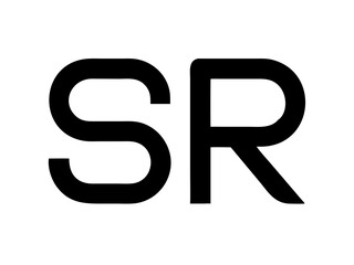 Modern Minimalist Logo Design of "SR" .Clean, bold, and contemporary logo featuring the initials "SR".