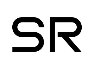 Modern Minimalist Logo Design of "SR" .Clean, bold, and contemporary logo featuring the initials "SR".
