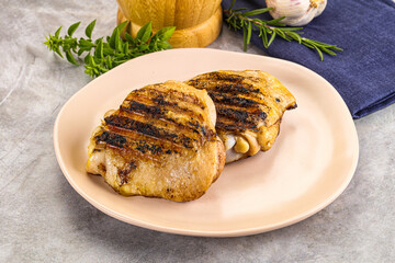 Two Tasty grilled chicken thighs
