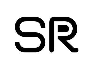 Modern Minimalist Logo Design of "SR" .Clean, bold, and contemporary logo featuring the initials "SR".