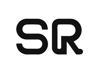 Modern Minimalist Logo Design of "SR" .Clean, bold, and contemporary logo featuring the initials "SR".