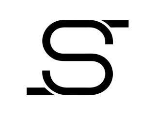 Modern Minimalist Logo Design of "SR" .Clean, bold, and contemporary logo featuring the initials "SR".