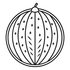 watermelon outline vector