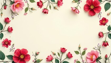 A basic repeating floral motif on a light background , design, spring