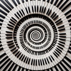 Piano keys hypnotic visual effect