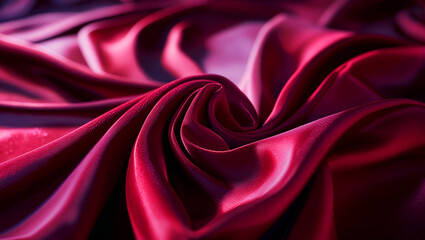 Black dark deep red burgundy cherry maroon crimson abstract background. Silk satin velvet fabric. Elegant luxury rich. Curtain drapery fold line wave flow. Romance Valentine Birthday Christmas. Design