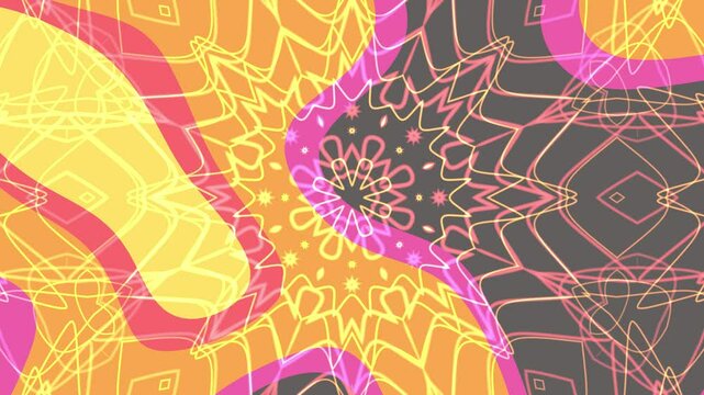 Abstract Geometric Shapes Moving Background Animated Seamless Loop