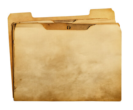 Organizing files in an office setting with old folders, cut out transparent