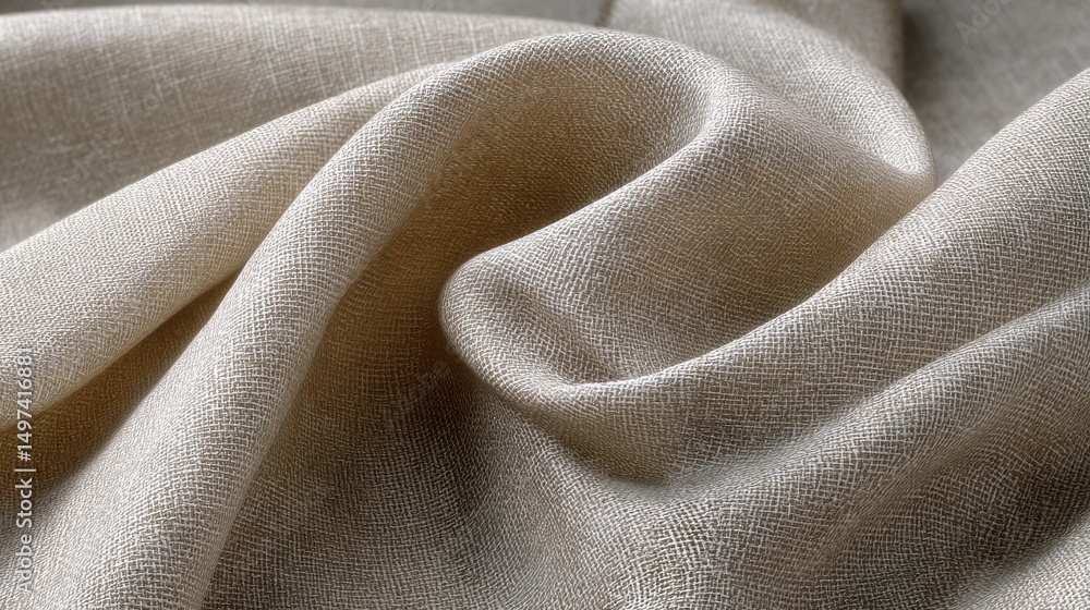 Aufkleber a piece of fabric with a wavy texture and a light color