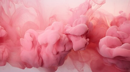 Obraz premium Abstract Pink Ink Swirling in Water