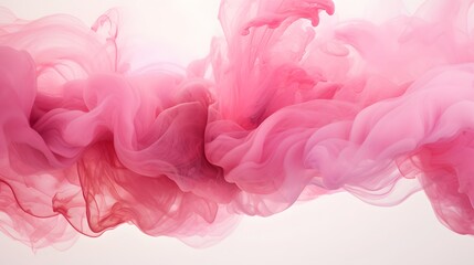 Fototapeta premium Abstract Pink Smoke Swirls on White Background
