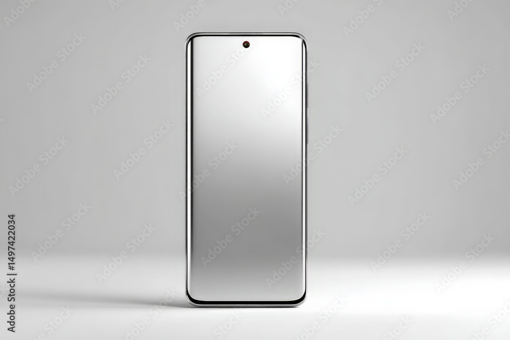 Aufkleber modern smartphone with sleek design displayed against a minimalistic background in a well-lit enviro