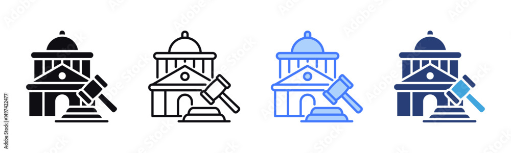 Poster federal icon sheet multiple style collection