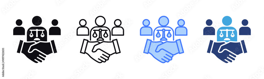Poster arbitration icon sheet multiple style collection