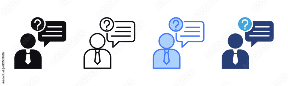 Poster opinion icon sheet multiple style collection