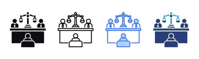 Court icon sheet multiple style collection