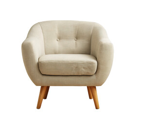 Naklejka premium Cozy armchair design for contemporary living room decor, cut out transparent