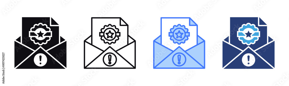 Poster summons icon sheet multiple style collection