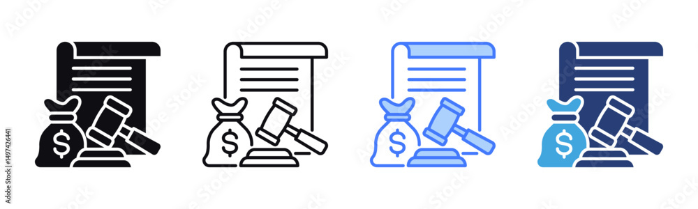 Poster Bail icon sheet multiple style collection