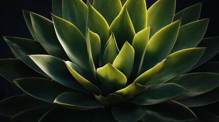 Fototapeta premium Agave Plant in Detail: A Study of Texture, Form and Natural Contrast