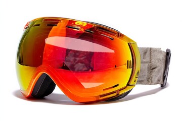 High-quality snow goggles designed for winter sports enthusiasts with vibrant orange and red lenses for enhanced visibility