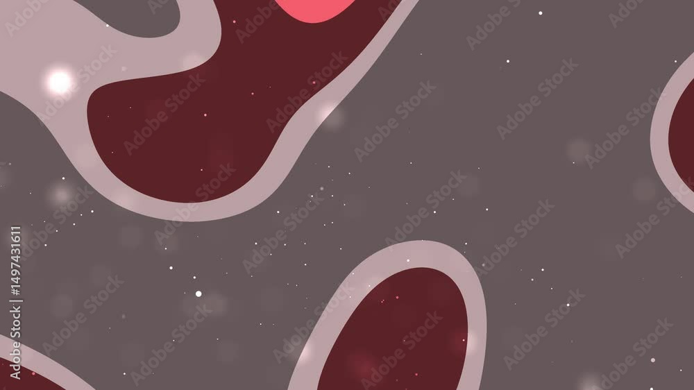 Aufkleber abstract organic shapes floating animation background loop