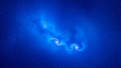 Fototapeta premium Starry night sky. Dark night blue sky with stars. Galaxy space. Glowing stars. New Year, Christmas and Celebration background concepts