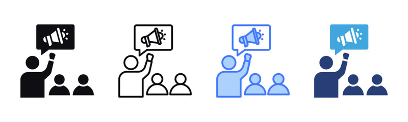 Advocacy icon sheet multiple style collection