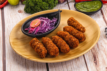 Indian minced meat kebab kofta