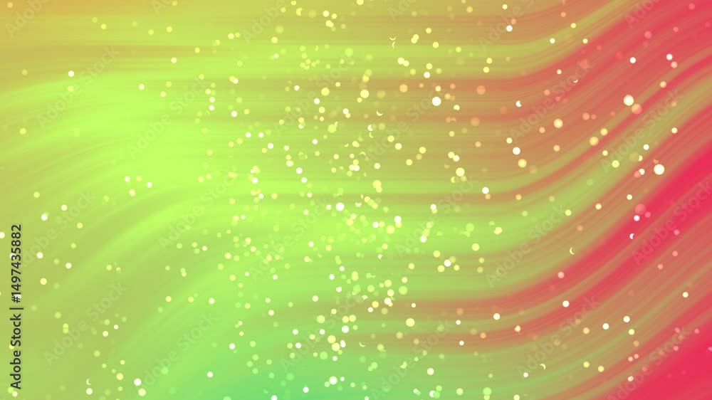 Poster abstract glittering particle flowing with color gradient background