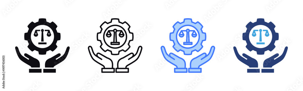 Poster services icon sheet multiple style collection