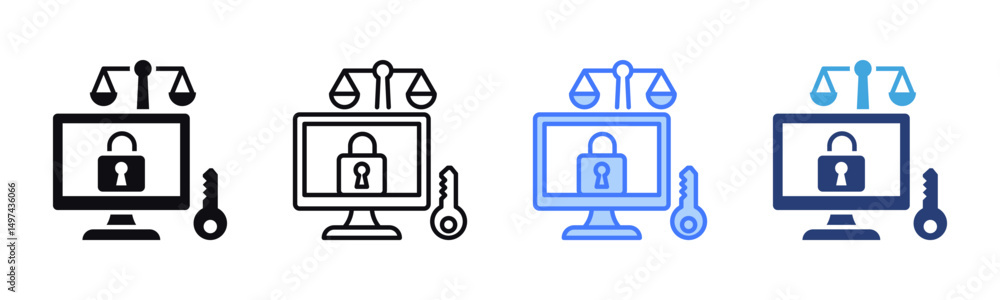 Poster Access icon sheet multiple style collection