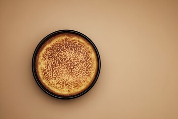 Delicious Basque cheesecake in black pan