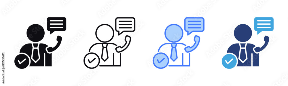 Poster Consulting Services icon sheet multiple style collection