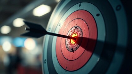 The arrow hit the highlighted target Advertising marketing and targeting Right on the bulls-eye Succ