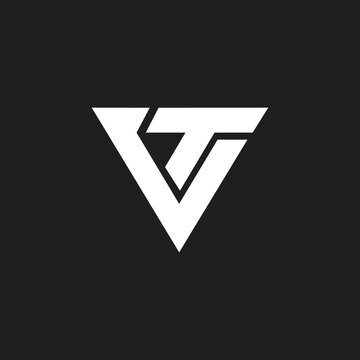 Triangle shape, VT logo design professional branding.