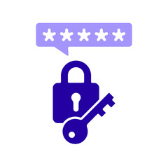 Icon a password, isolated against a clean background.