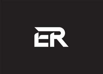 ER initials monogram letter text alphabet logo design