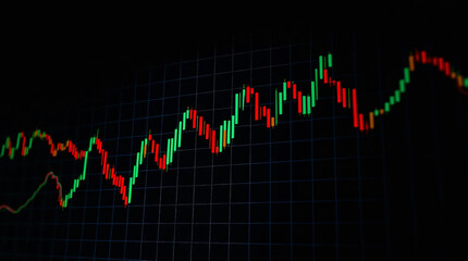 Stock Market Data Visualization with Colorful Graph