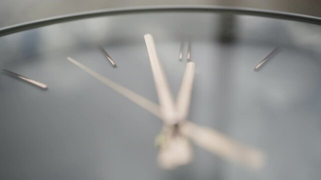 clock time with focus at 12 o'clock, business hour concept.