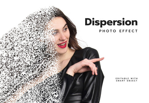 Dispersion Photo Effect with Explosion and Smoke Mockup