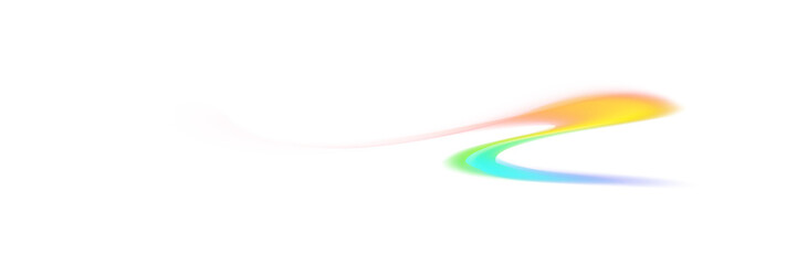 Luminous Color Ribbon PNG Transparent Rainbow Overlay for Modern Projects
