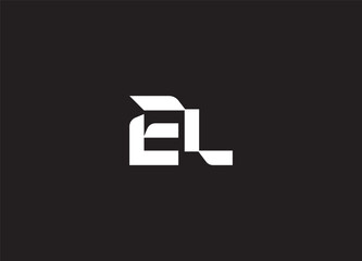 EL initials monogram letter text alphabet logo design