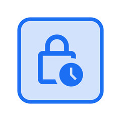 Timed Lock Outline Icon