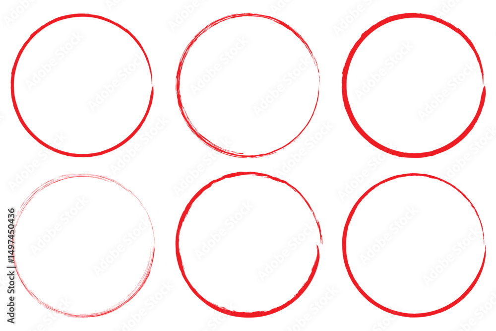 Poster hand drawn circle line sketch set. circular vector image. hand drawn circle with doodle patterns. ve