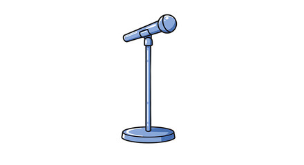 Microphone on stand illustration