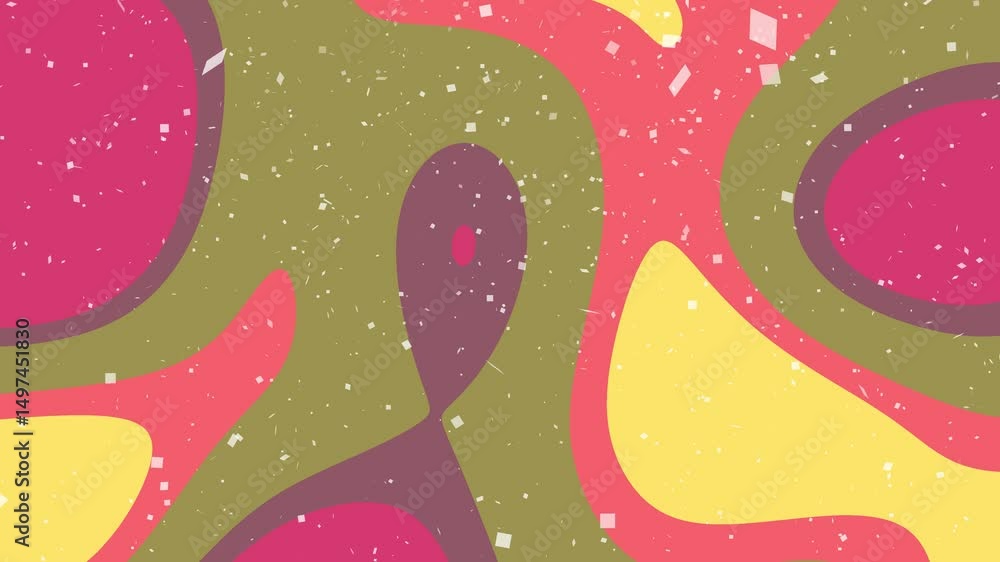 Poster abstract animated background with colorful layered shapes