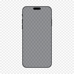Mobile phone frame isolated on transparent background
