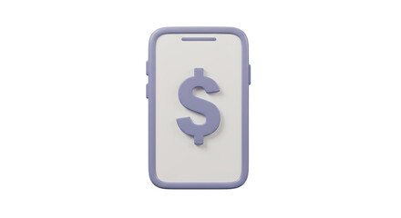 Dollar sign on smartphone